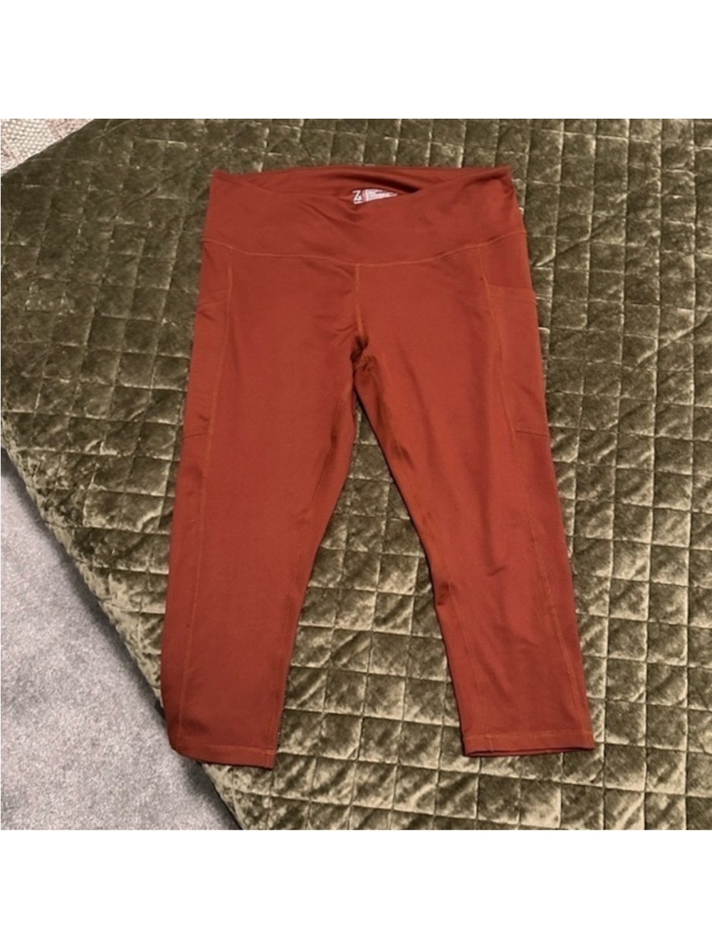 Zella leggings muddy red orange XL
